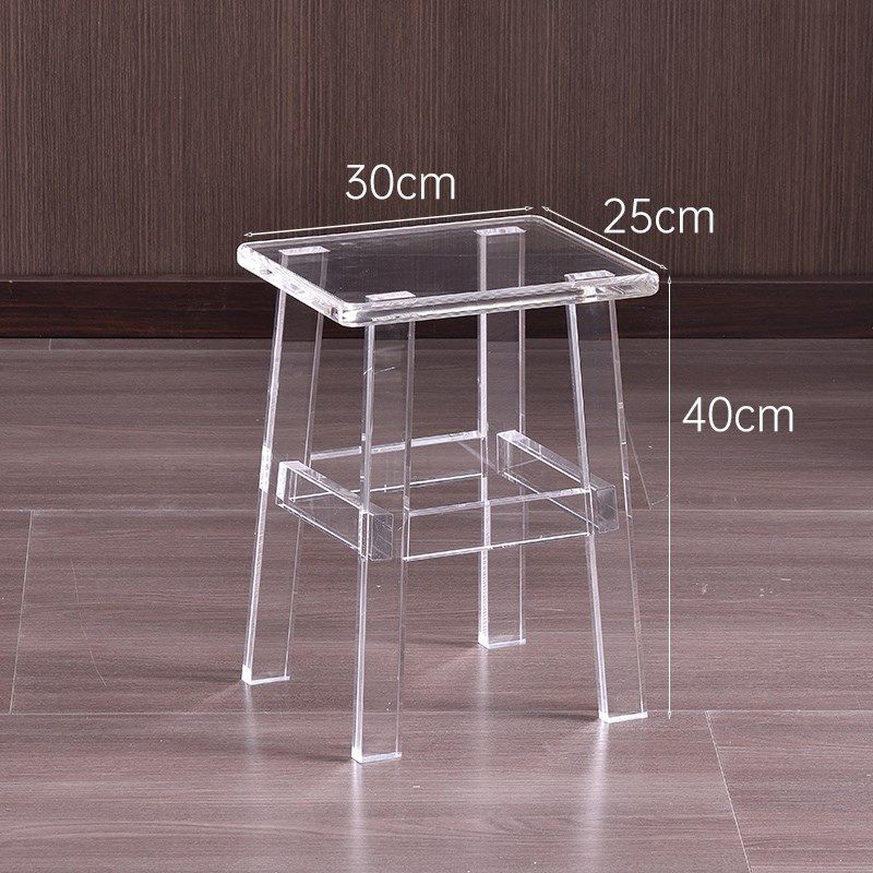意式极简亚克力矮凳轻奢现代客厅透明吧台凳酒吧网红水晶高脚凳,住宅家具,高脚凳,淘宝优惠券,粉丝福利购,淘宝优惠卷