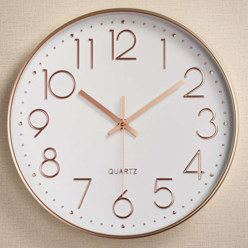 钟表挂钟客厅家用时尚创意静音B简约电子石英钟极简时钟挂表挂墙