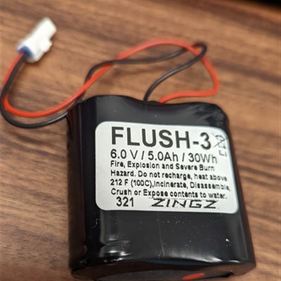 原装进口 FLUSH-3 自动冲洗装置电池6.0V 5000mah