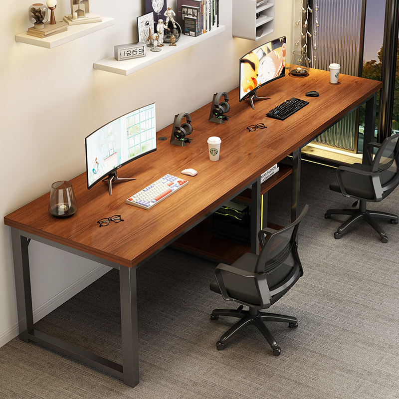 双人电脑桌台式电竞桌家用长条桌子卧室工作台情侣并排办公桌书桌,标准件/零部件/工业耗材,输送带/传送带,淘宝优惠券,粉丝福利购,淘宝优惠卷