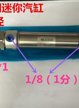 不锈钢迷你气缸MARU/MAC/MA32X10X20X25X100X110X120X125X300-S