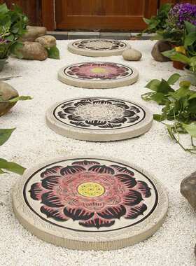 庭院踏步c石汀步石花园文化砖垫脚石草坪仿古脚踏石户外别墅铺路