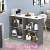 家用小户型吧台客厅隔断柜岩板吧台面厨房隔断双面柜经济型饭桌