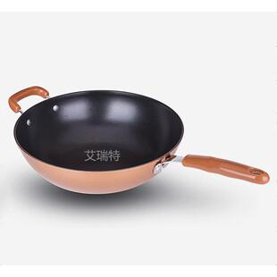陶晶复底不粘炒锅 亮底不粘锅 商超礼品快手炒锅 厂价销售礼品锅