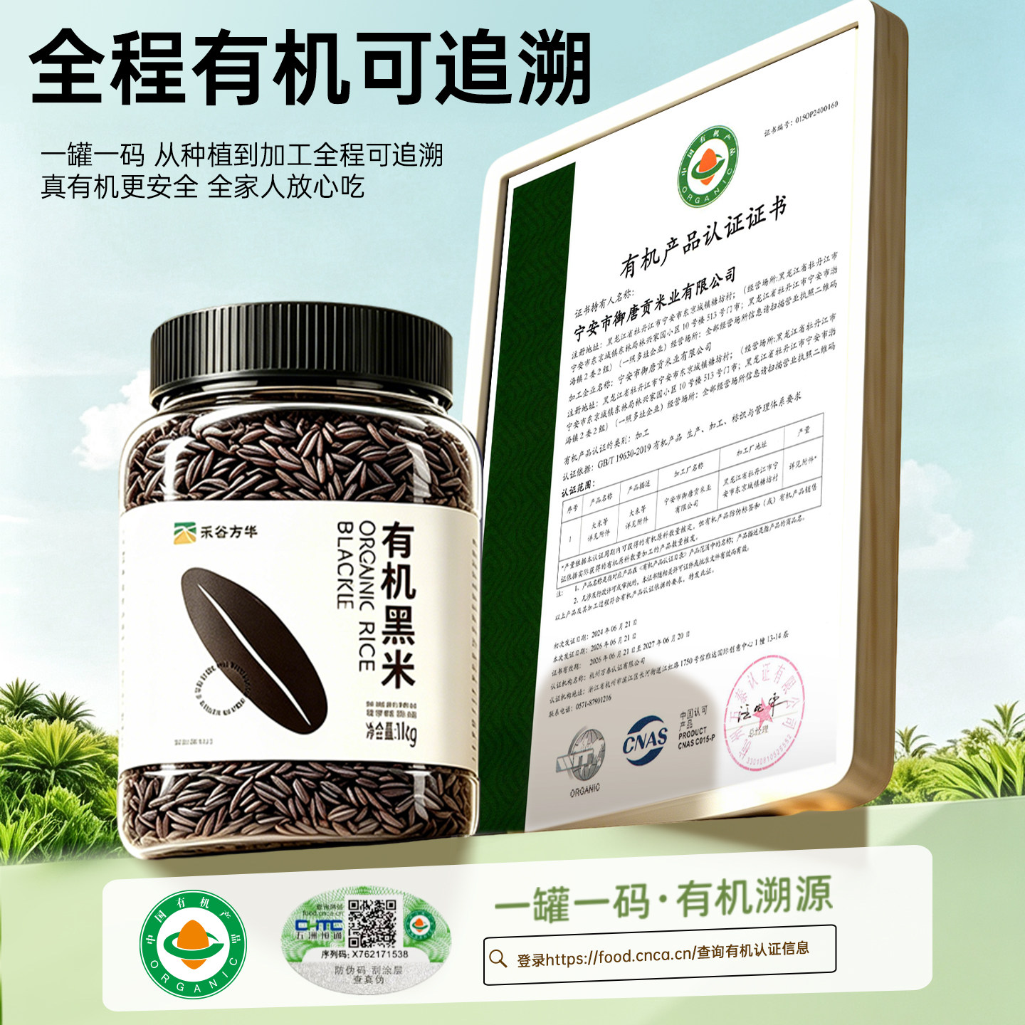 有机黑米26年农家新米五谷杂粮【新品】