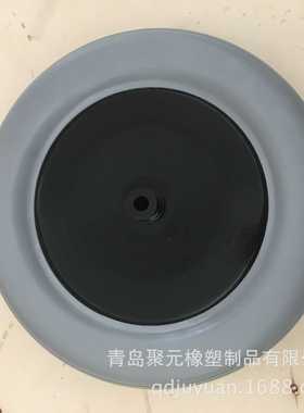 4.00-8 PU 16寸发泡轮实心工具车轮胎灰色直纹高载重轮