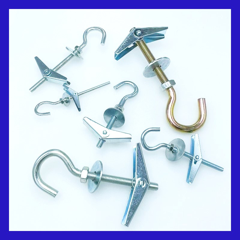 预制板楼板石膏板空心砖墙兰花夹楼板专用新型铁飞机膨胀螺丝挂钩