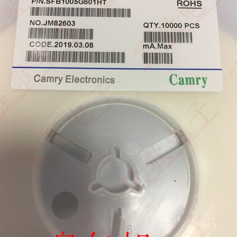 贴片磁珠 Camry SFB1005G601HT 0402 600R 200MA 25% 100MHZ 10K