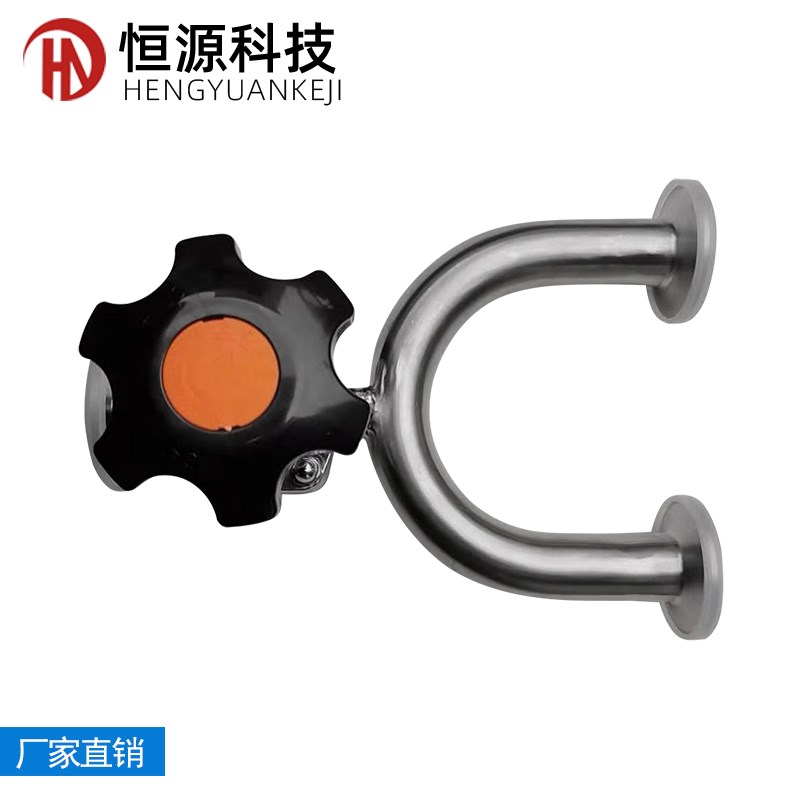 316/304不锈钢卫生级U型隔膜阀 U型三通卡箍卡套式纯化水弯头配件