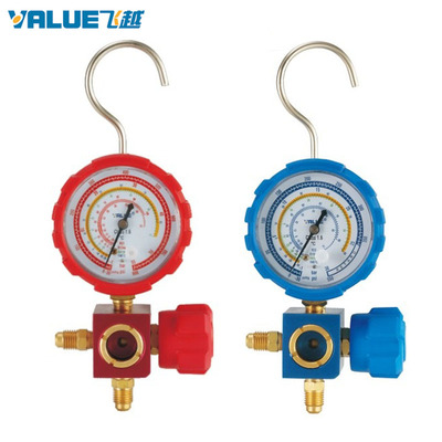飞越单表VMG-1-S带液镜雪种表 R22/R134/R410空调冷媒压力表 工具
