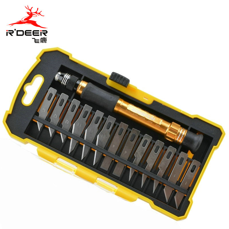 飞鹿 14件雕刻刀套组套 SK5多用雕刀 14PC木雕工具 RT-M113