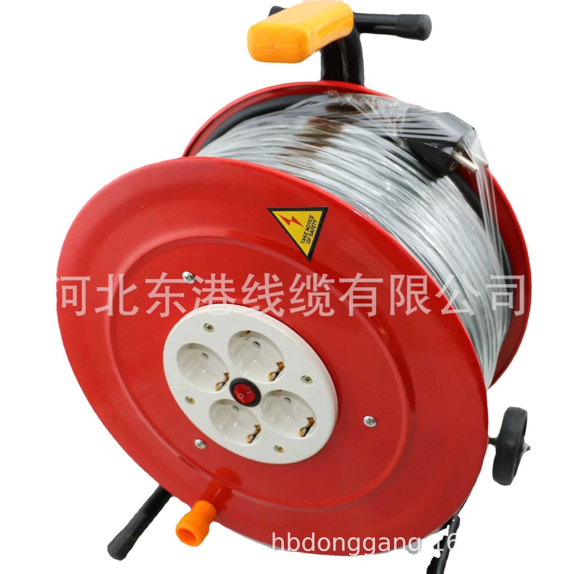 厂家移动电缆线盘欧式拖线盘50米3*1.5/3*2.5电源延长线卷盘