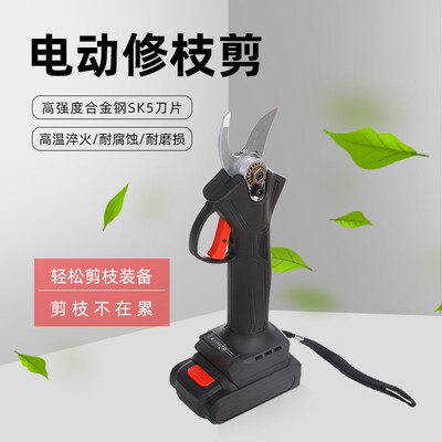 电动剪刀果树充电式修枝剪花剪园艺园林工具进口锂电强力粗枝剪子