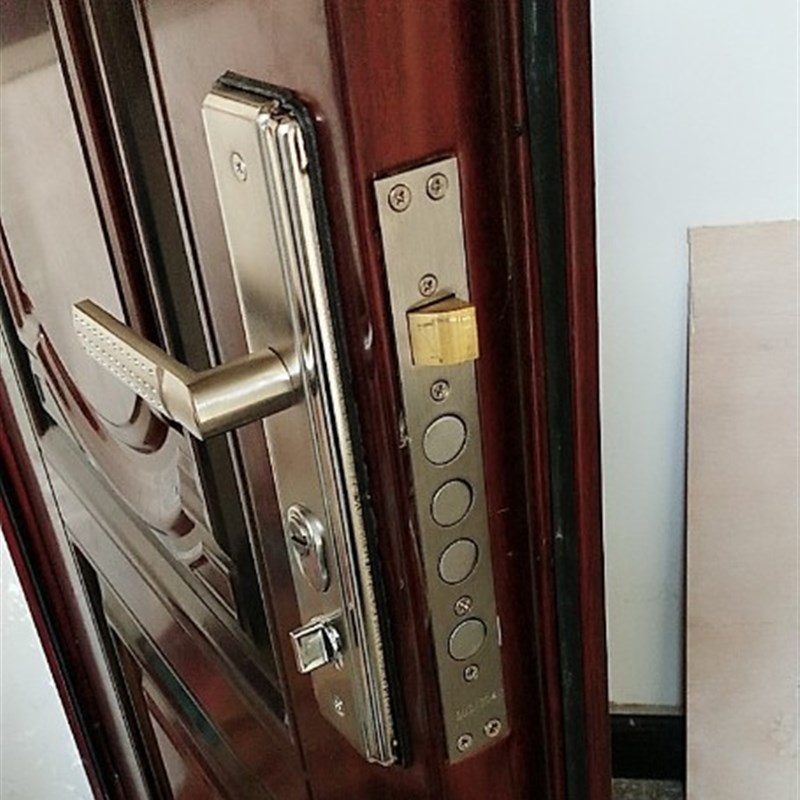 门锁防盗门拉手套装全铜锁心锁体加厚把手通用型大门入户门锁家用