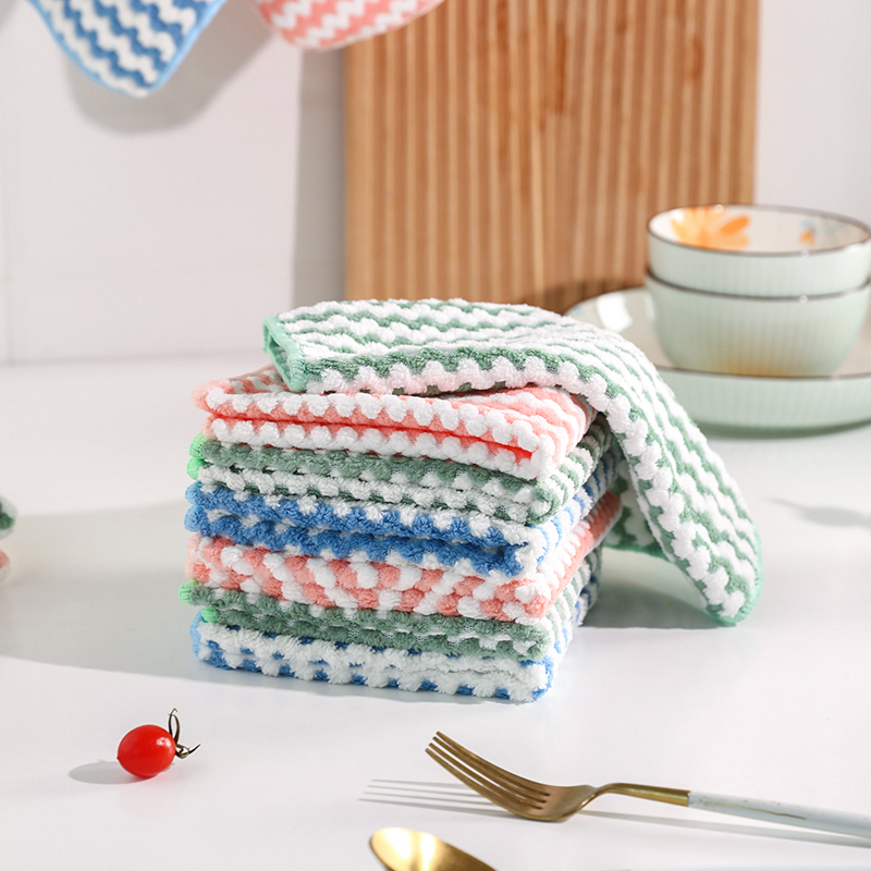 舍里洗碗布不沾油厨房专用吸水不掉毛抹布柔软家用懒人清洁百洁布