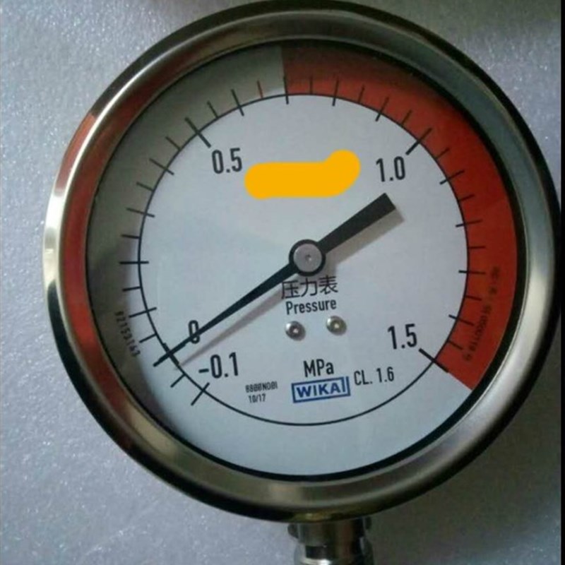 山东新华医疗电加热蒸发器洁净蒸发器WIKA威卡压力表-0.1~1.5MPa