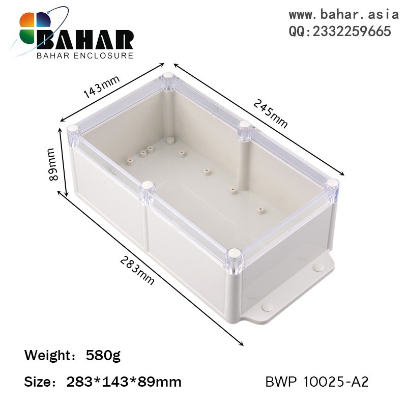 巴哈尔壳体塑胶带耳朵壳仪表控制接线塑料IP68防水盒BWP10025-A2