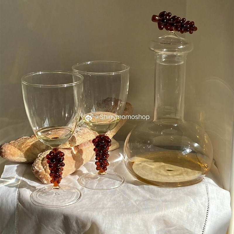 Shinymomo创意高级法式浪漫ins风葡萄酒杯轻奢玻璃红酒具颜值套装