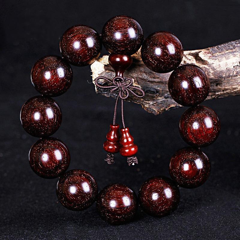 印度小叶紫檀2.0手串文玩佛珠手链108颗男女老料小叶紫檀佛珠