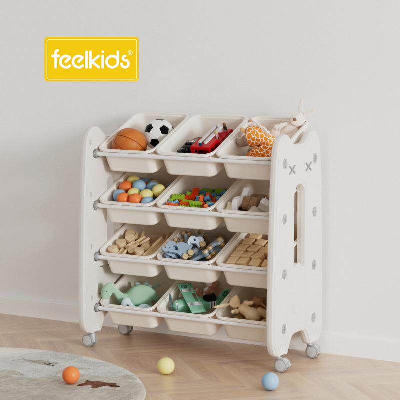 儿童多功能书架绘本架幼儿园学生图书架北欧风落地小型猫咪收纳架