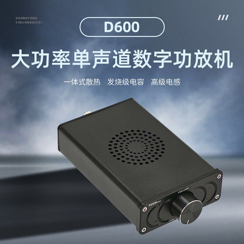D600  TPA3255单声道600W大功率HIFI发烧功放 家用数字音响放大器