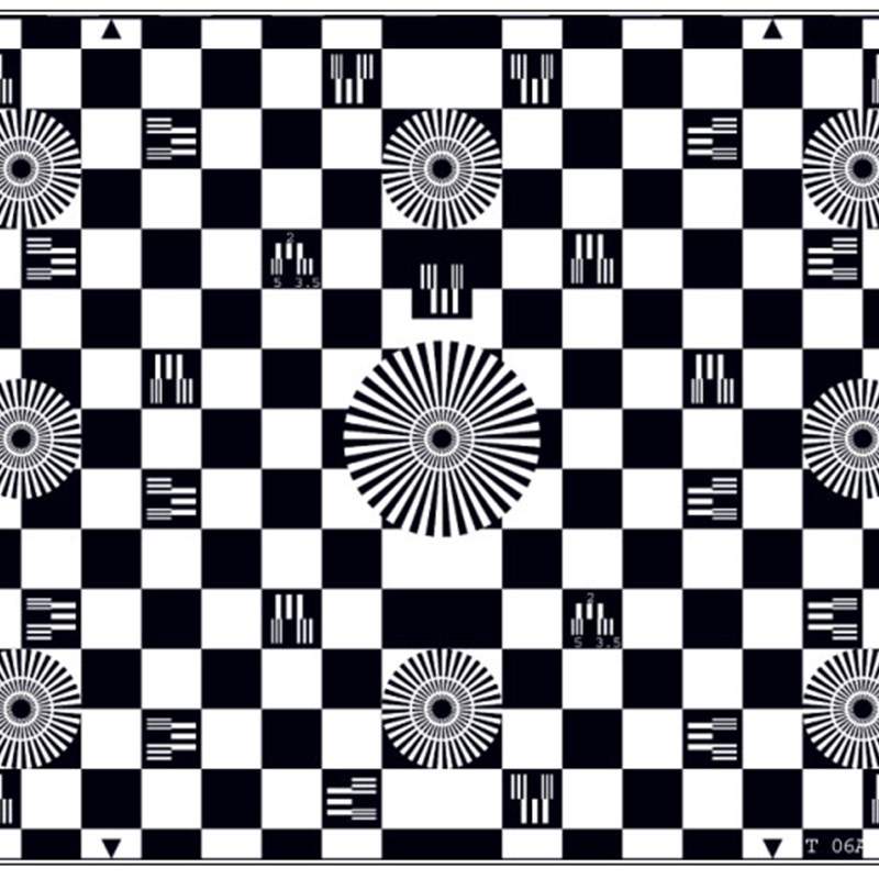 棋盘分辨率测试图卡镜头后焦距几何形状畸变光栅一致性测试chart