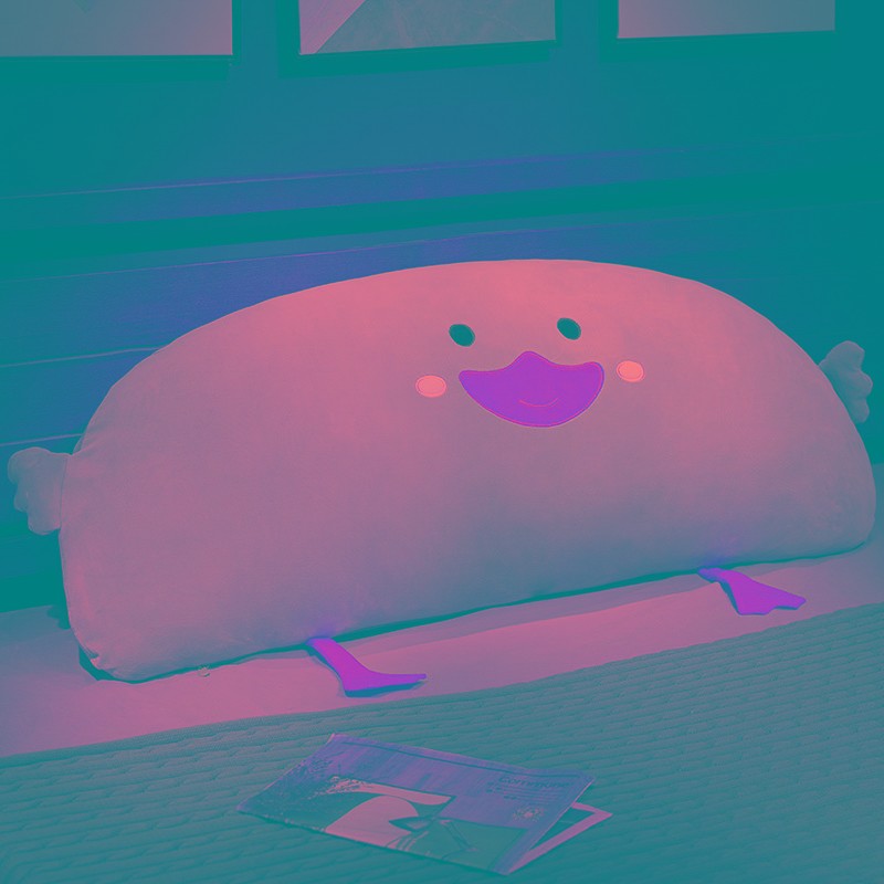 大白鹅鸭子床头靠垫软包大v靠背抱枕女生睡觉床上靠枕靠背垫可爱