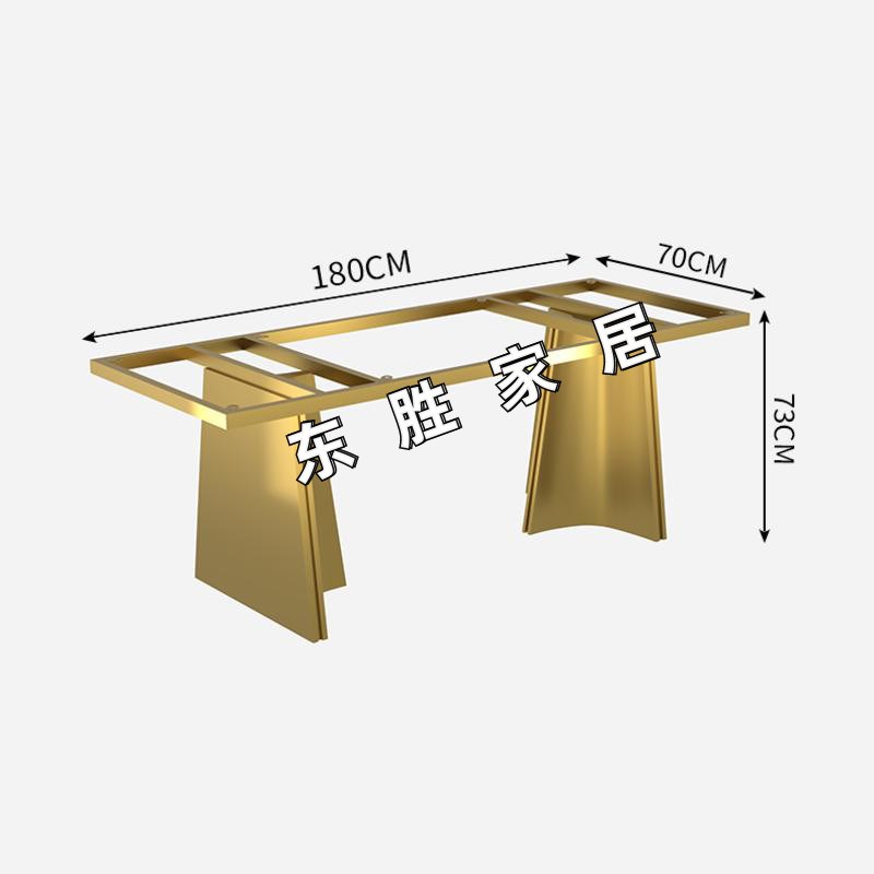 长方形大理石餐桌支架不锈钢y桌腿奢石餐台脚岩板茶桌办公桌底座
