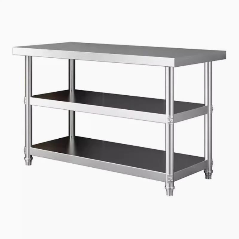 304不锈钢操作台商用厨房工作台特厚饭店食堂操作台面切菜打荷桌3
