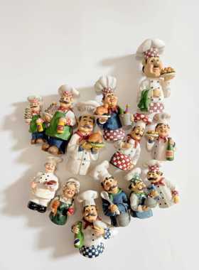 工厂样品厨师 树脂配件 酒店面包店汉堡店餐厅 人物 装饰品摆件