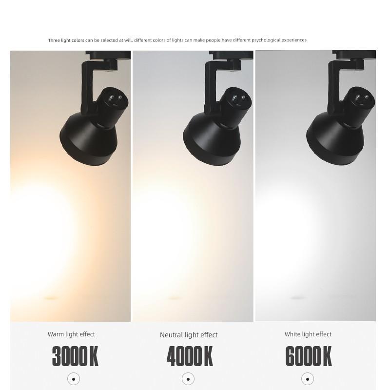 服装店射灯商用par30超亮轨道灯暖光珠宝展厅背景墙导轨式led单灯