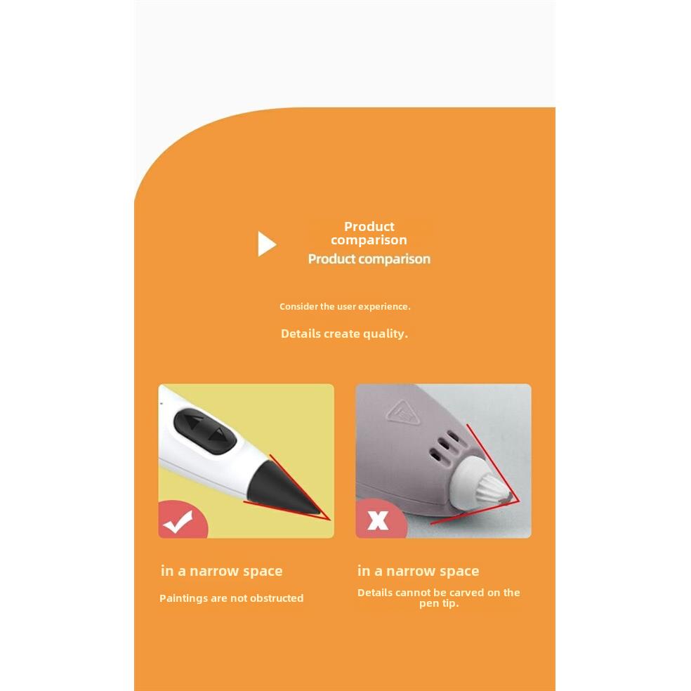 3D打印笔低温魔笔马亮三处儿童廉价充电立体彩色pc环保耗材