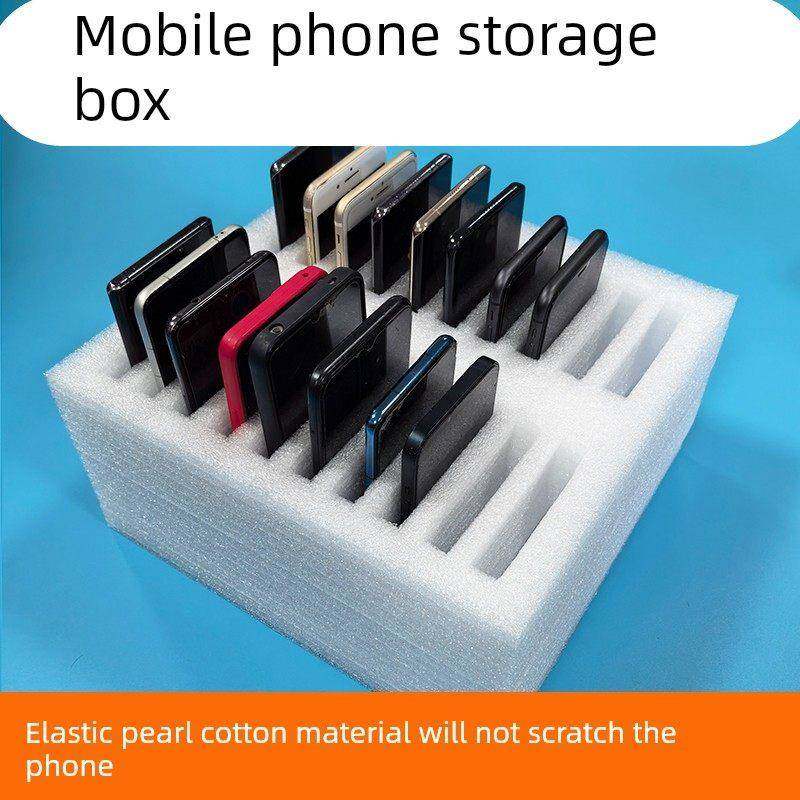 新款泡沫手机收纳盒多格玻桌面摆放储存管理珍珠棉托盘置放手机盒,收纳整理,手机收纳盒,淘宝优惠券,粉丝福利购,淘宝优惠卷