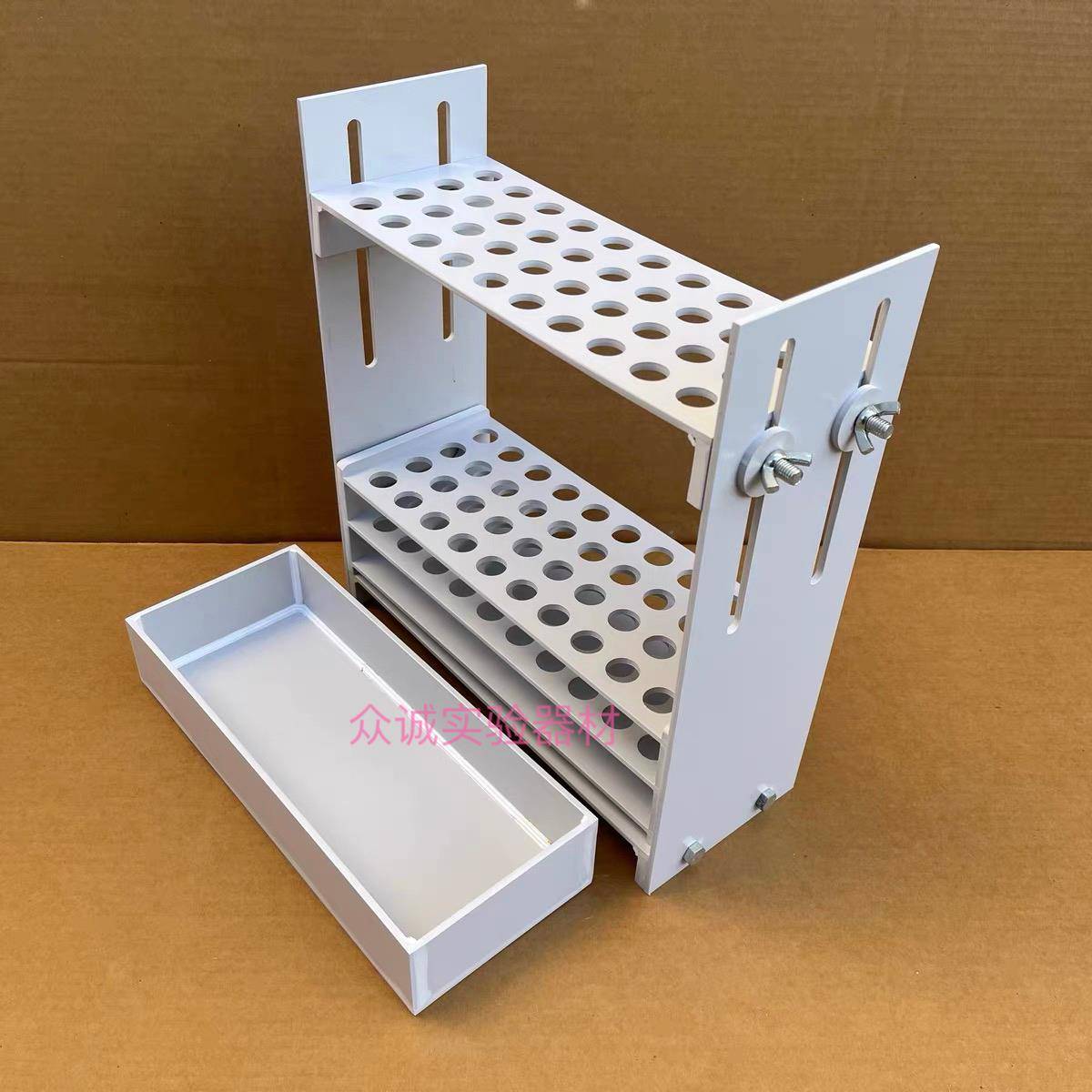 升降萃取柱架固相萃取小柱子架萃取小柱放置架注射针筒架可定制