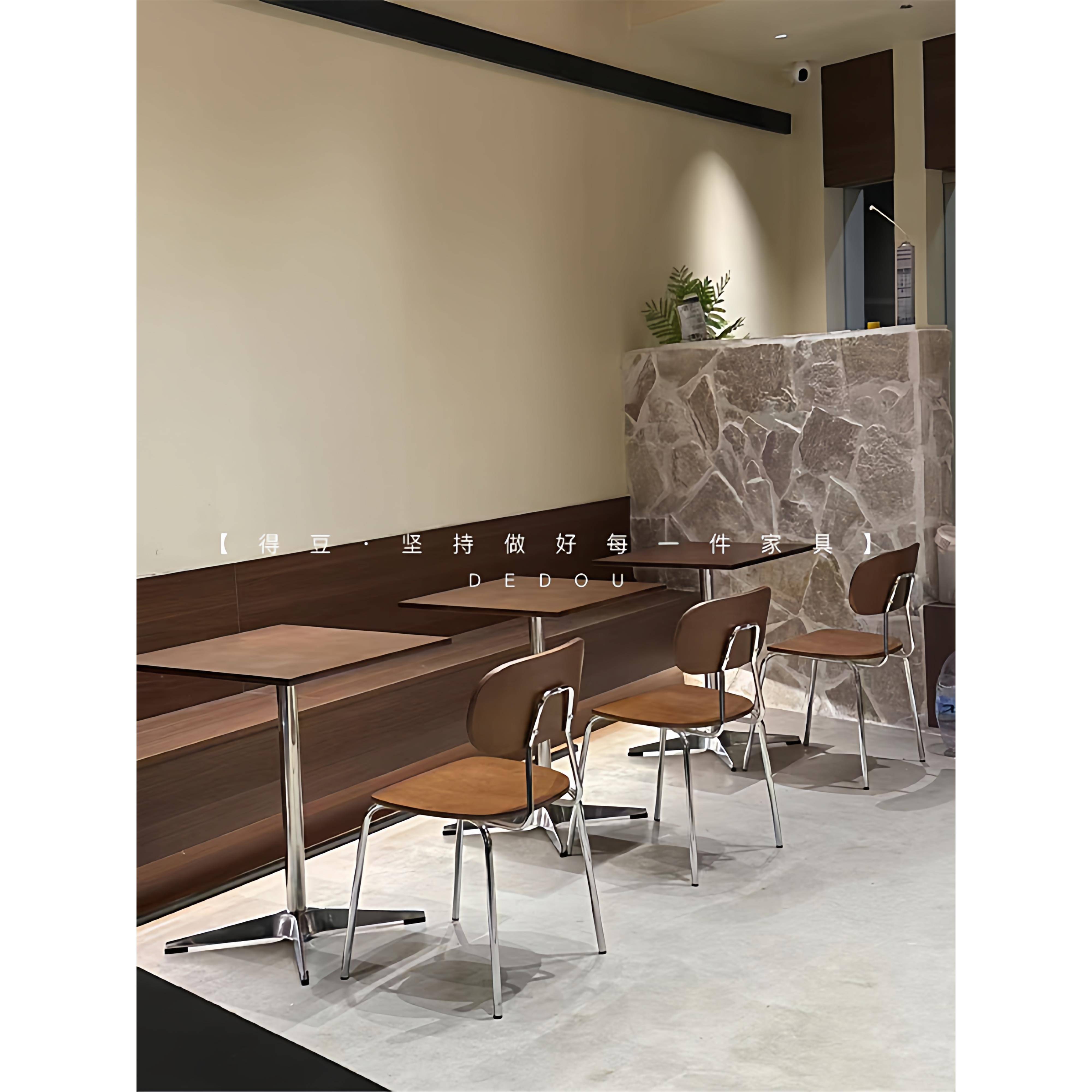 咖啡厅桌椅海洋板桌子甜品糖水韩式餐厅商用餐桌覆古酒馆实木方桌