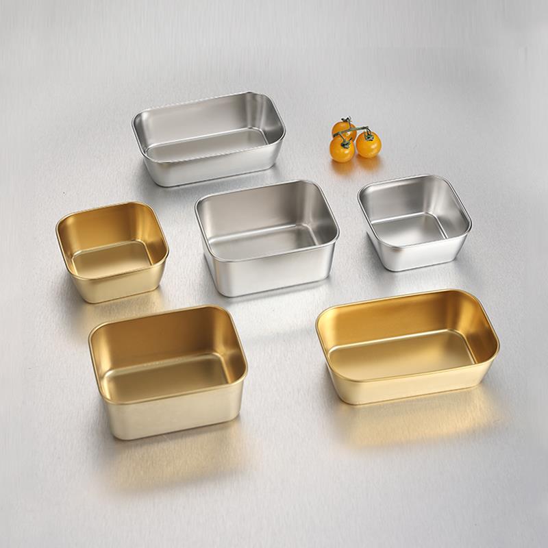 不锈钢日式小方盒模具蒸糕蒸菜烘焙方盒子创意雪糕沙冰小吃薯条盘