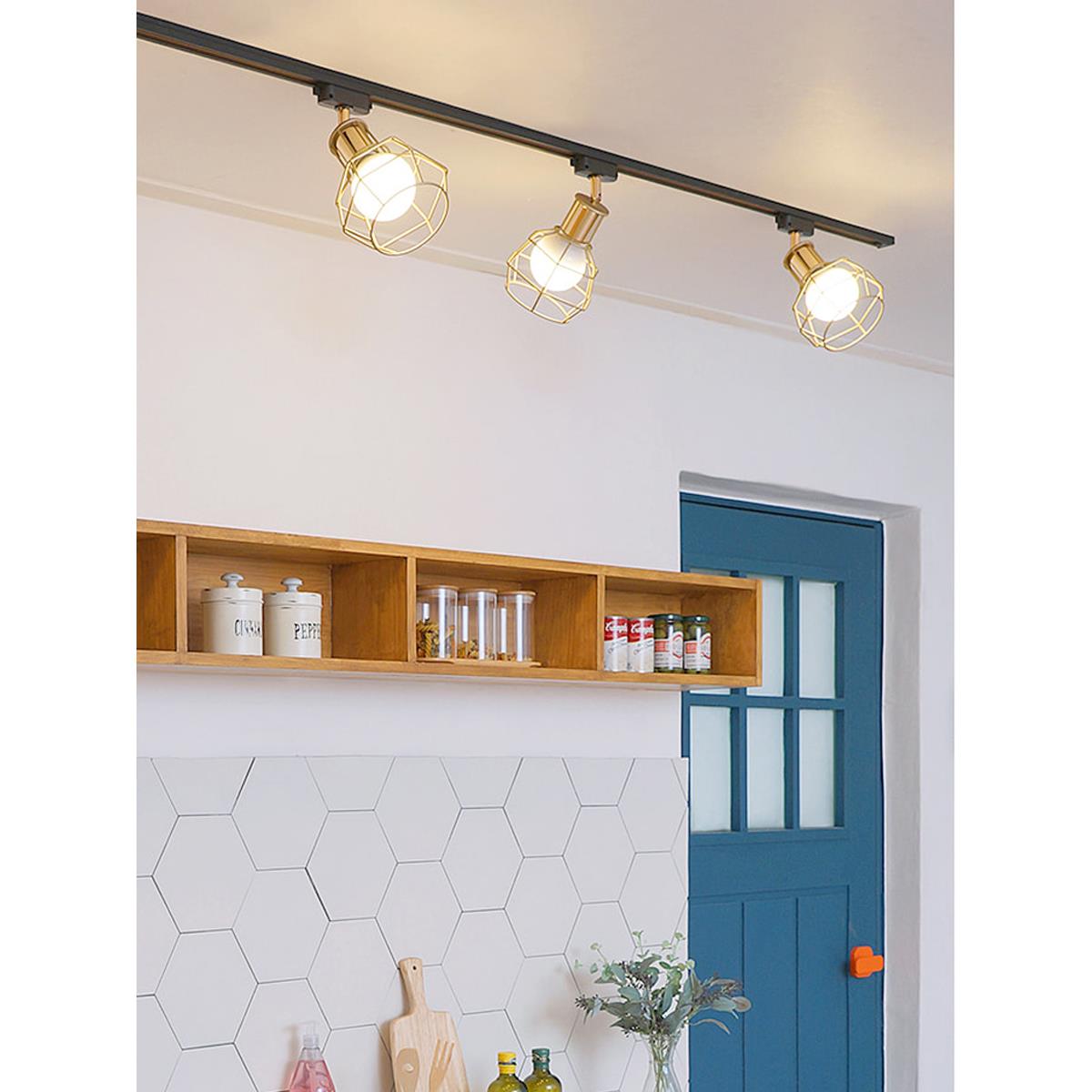 美式彷古工业风路轨灯客厅餐厅卧室厨房轨道灯咖啡店铺商用导轨灯