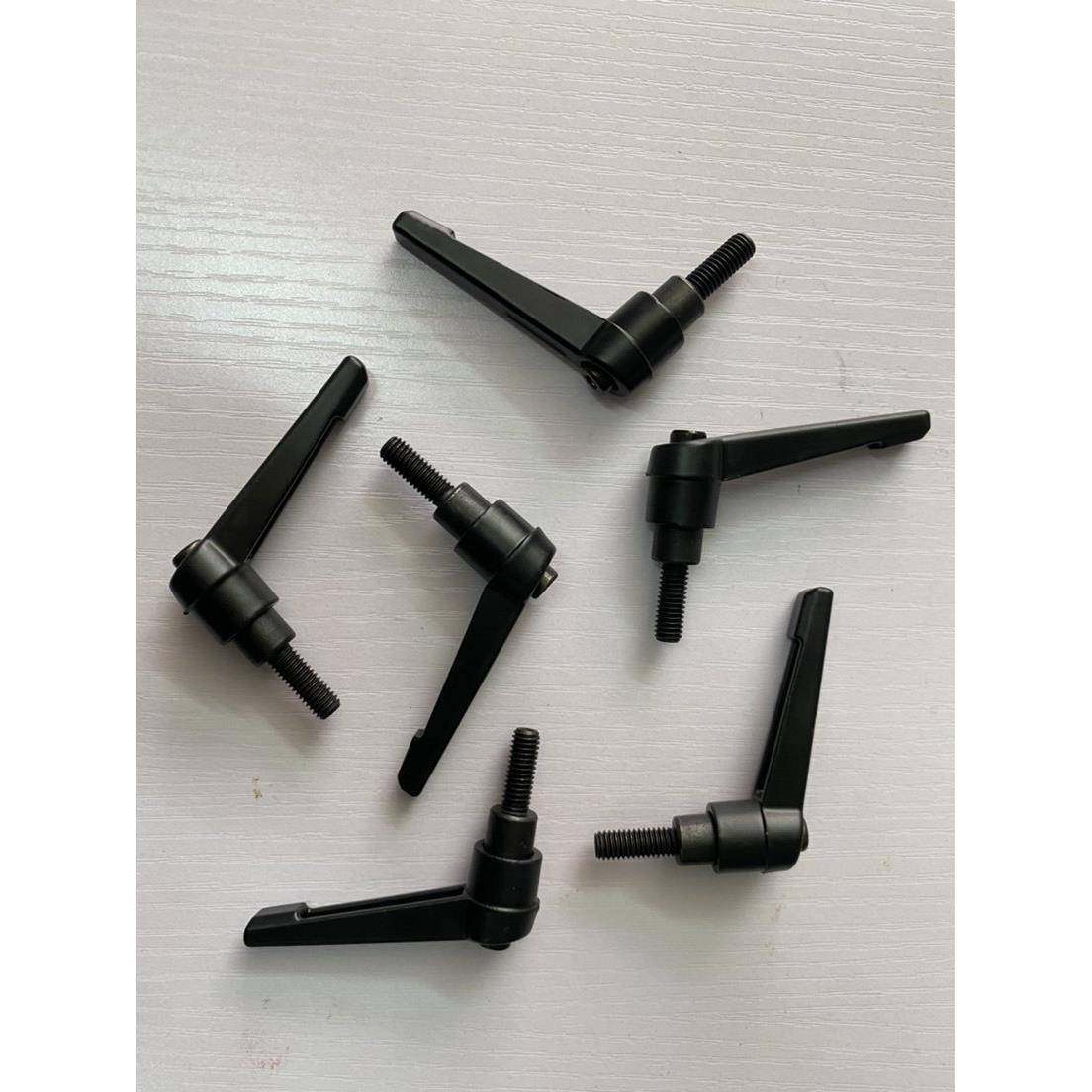 锌合金黑色7字可调节手柄 机床定位锁紧把手 万向调节M6*20/25/32