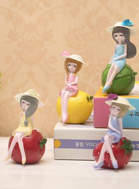 新款水果娃娃田园创意家居装饰品酒柜客厅卧室隔板电视柜摆件摆设