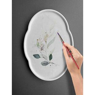 素胚盘子diy摆件可自主创作创意桌面装饰货架房屋室内家庭艺术品