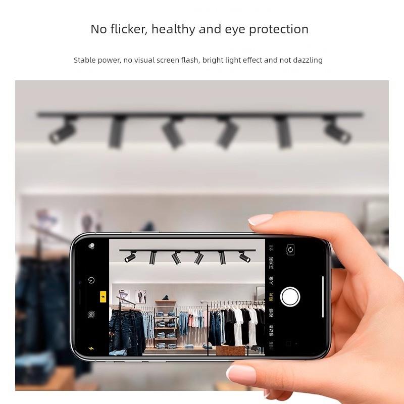 射灯led轨道灯店铺服装商用明装导轨式超亮背景墙商场明装天花灯