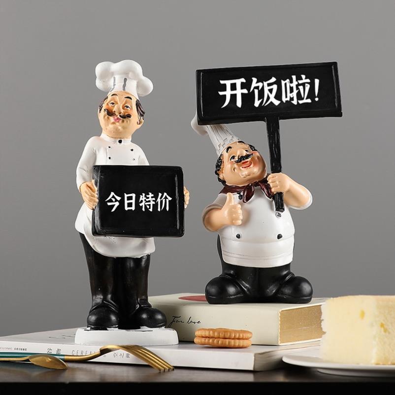 厨师摆件蛋糕店收银台工艺品时尚家居装饰酒吧西餐厅咖啡馆摆设