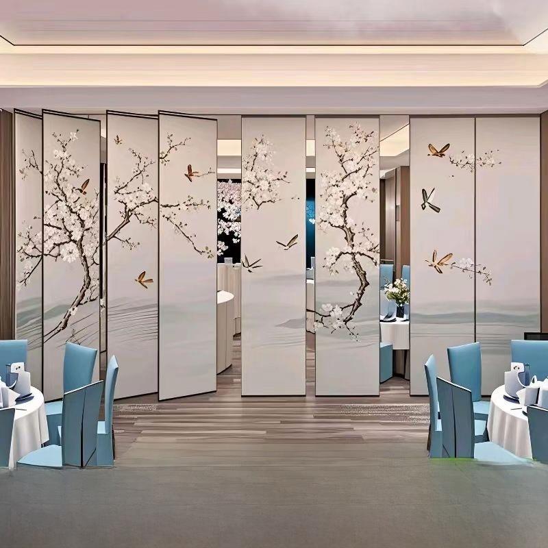 酒店活动隔墙宴会厅包厢活动滑动折叠门板办公室会议室隔音隔墙