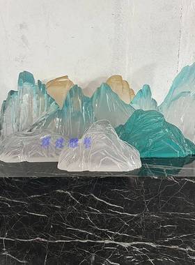 样品屋展示中心透明假山玄关雕塑摆件会所饭厅酒店大厅大型艺术树