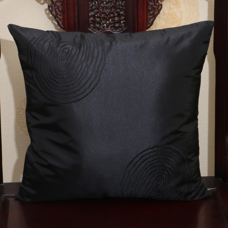 抱枕沙发中式田园刺绣靠垫办公室E腰枕床上靠背汽车护腰靠垫抱枕