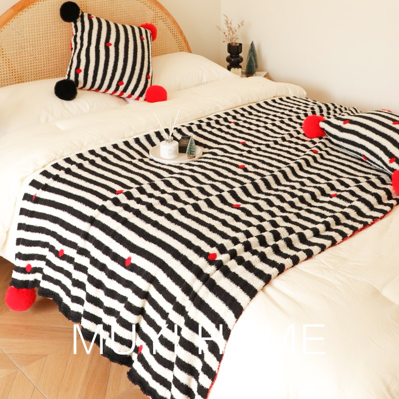 小丑的世界半边绒毛球毛毯客厅A沙发毯盖毯办公室午睡毯卧室毯子