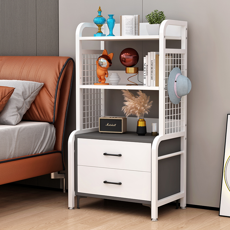 60长家用卧室放在床头柜上的置物架加高收纳架T床边床头书架架子