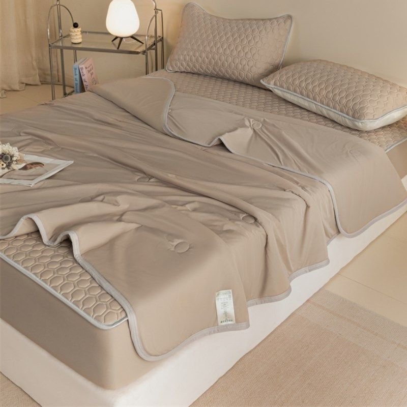 纯色乳胶凉席夏凉被四件套床笠款夏季冰丝席子空调被夏被可机水洗,床上用品,乳胶席,淘宝优惠券,粉丝福利购,淘宝优惠卷