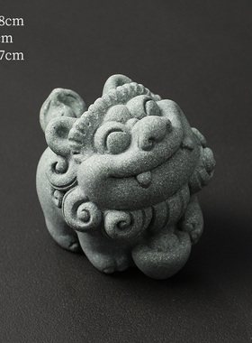 国风石狮子情绪治愈系小玩意茶宠工艺品装饰摆Q件创意教师学生礼