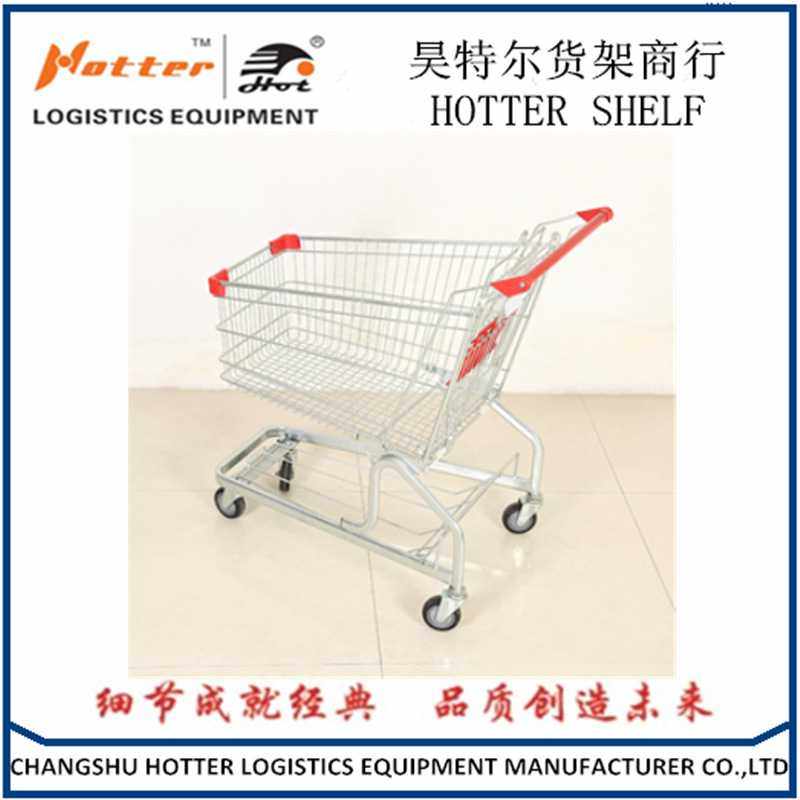 厂家带儿童座椅购物车 100升德式超市金属手推车